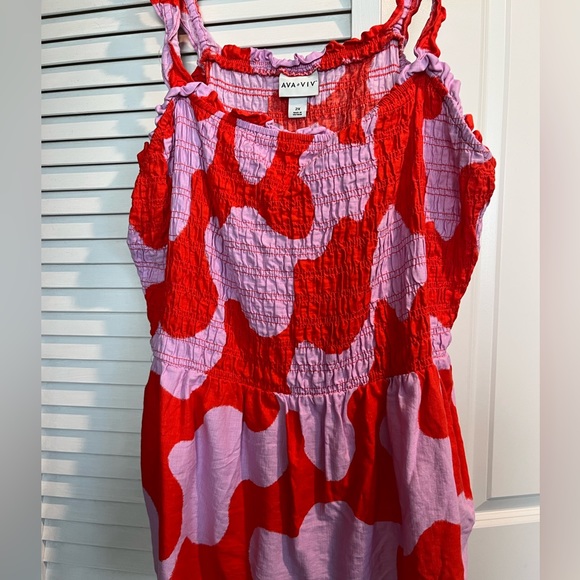 Ava & Viv Smocked Peplum Tank - 2X - Picture 2 of 5